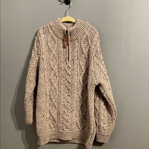 Kids Aran Beige Knit Sweater